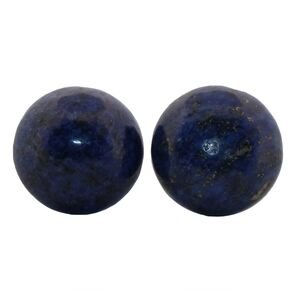 12mm Round Lapis Lazuli Silver Stud Earrings 12RSSE8